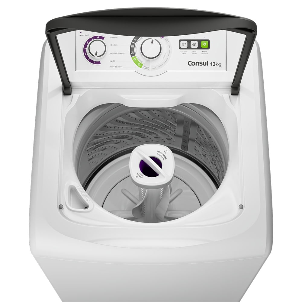 Lavadora de Roupas Consul 13Kg com Dosagem Econômica e Ciclo Edredom Branca CWH13AB - 220 Volts